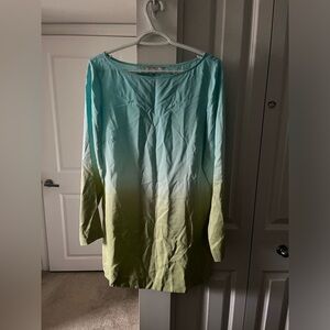 ⭐️2/40 | Tommy Bahama | Silk Dip Dye Long Sleeve Tunic | Size Small